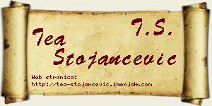 Tea Stojančević vizit kartica